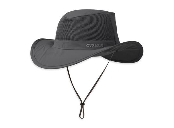 OR Ghost Rain Hat Sort L Hatt med avtagbart GORE-TEX® trekk.